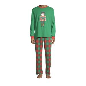 Mens Sleepy Nites Size Small "Crushed It" Nut Cracker Christmas Pajama Set